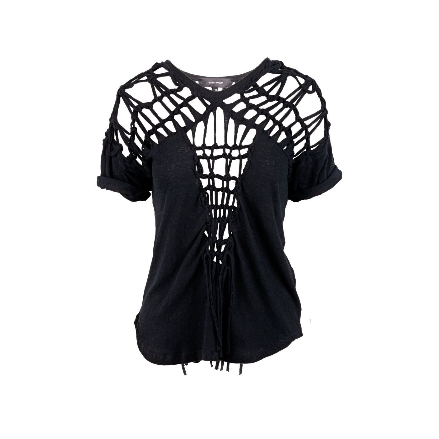 Isabel Marant black cotton braided top pre-owned