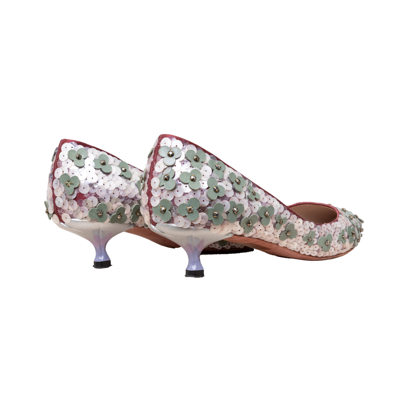 Secondhand Loewe Flower Bead Embellished Pumps