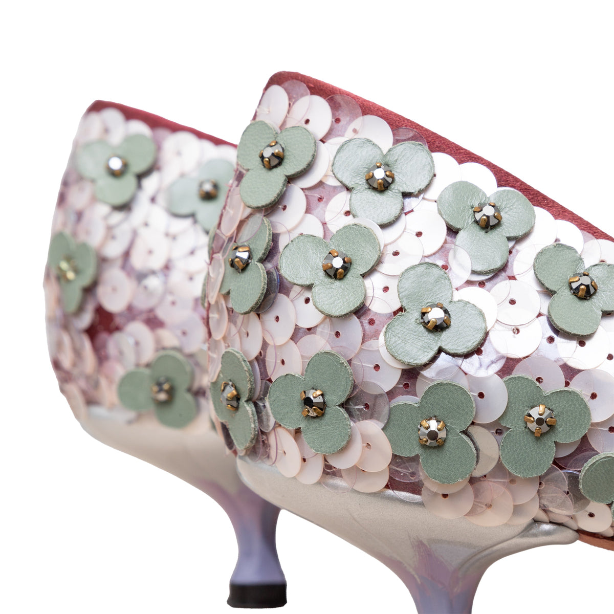 Secondhand Loewe Flower Bead Embellished Pumps