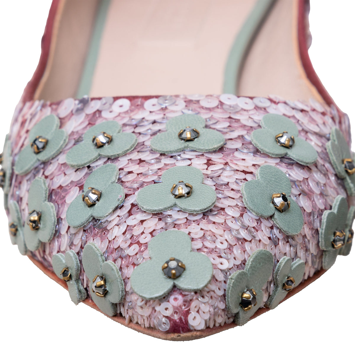 Secondhand Loewe Flower Bead Embellished Pumps