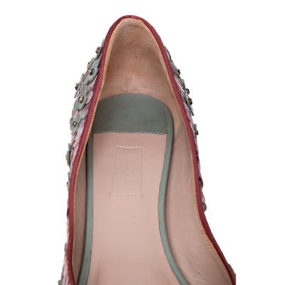 Secondhand Loewe Flower Bead Embellished Pumps