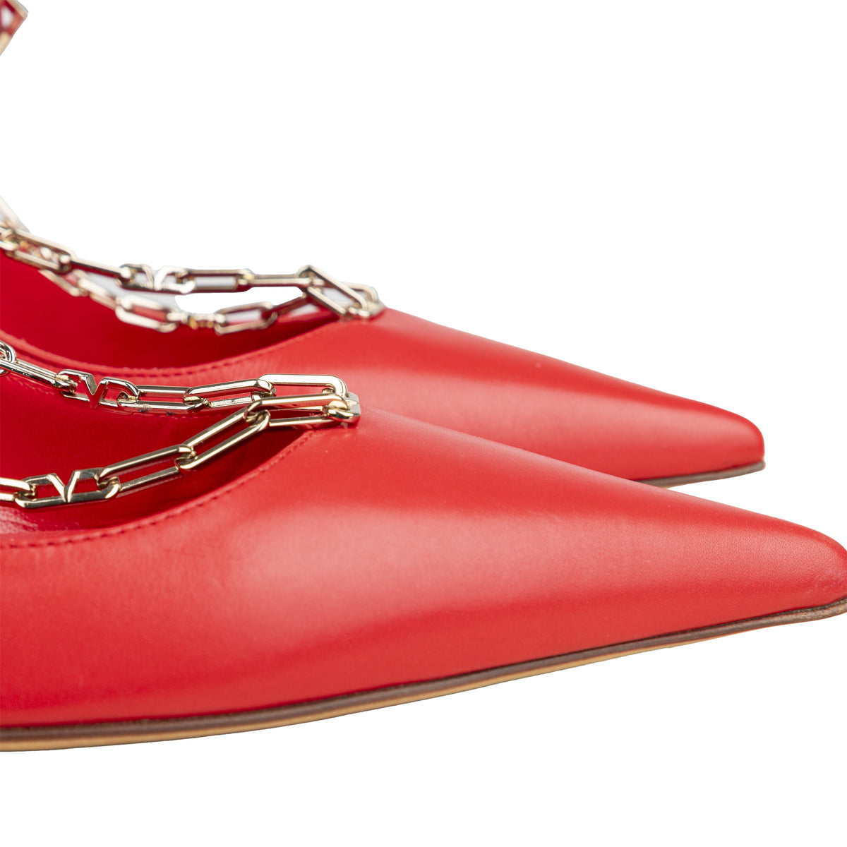 Secondhand Valentino Rouge Chain Detail Ankle Strap Pumps