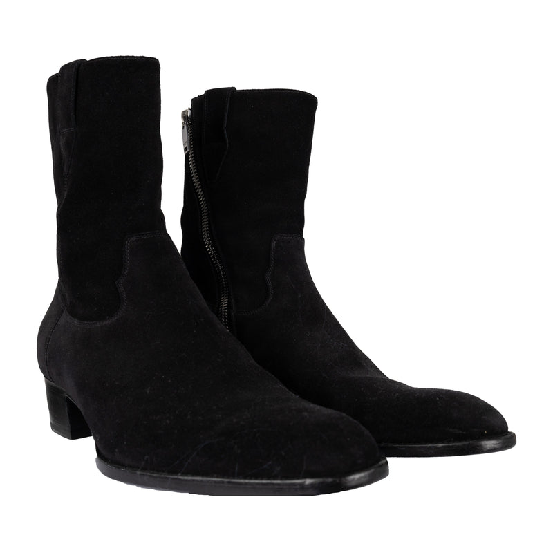 Secondhand Saint Laurent Suede Ankle Boots