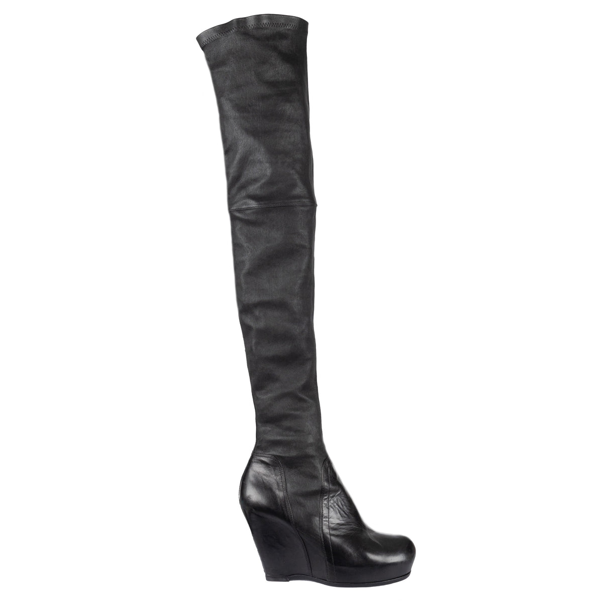 Secondhand Rick Owens Thigh-high Stretch Boots