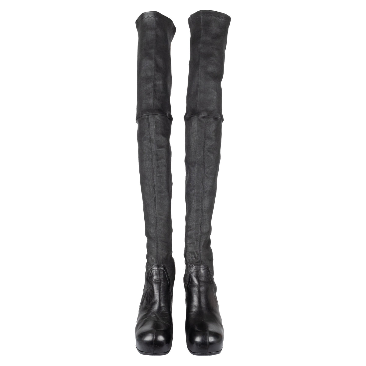 Secondhand Rick Owens Thigh-high Stretch Boots