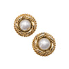 Collection Privée golden clip-on earrings pre-owned