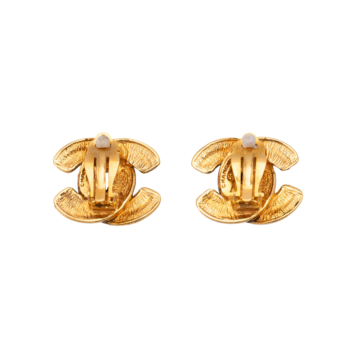 Chanel Clip-On Gold Plated Earrings 