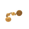 Chanel clip-on gold plated pendant earring CC logo pre-owned
