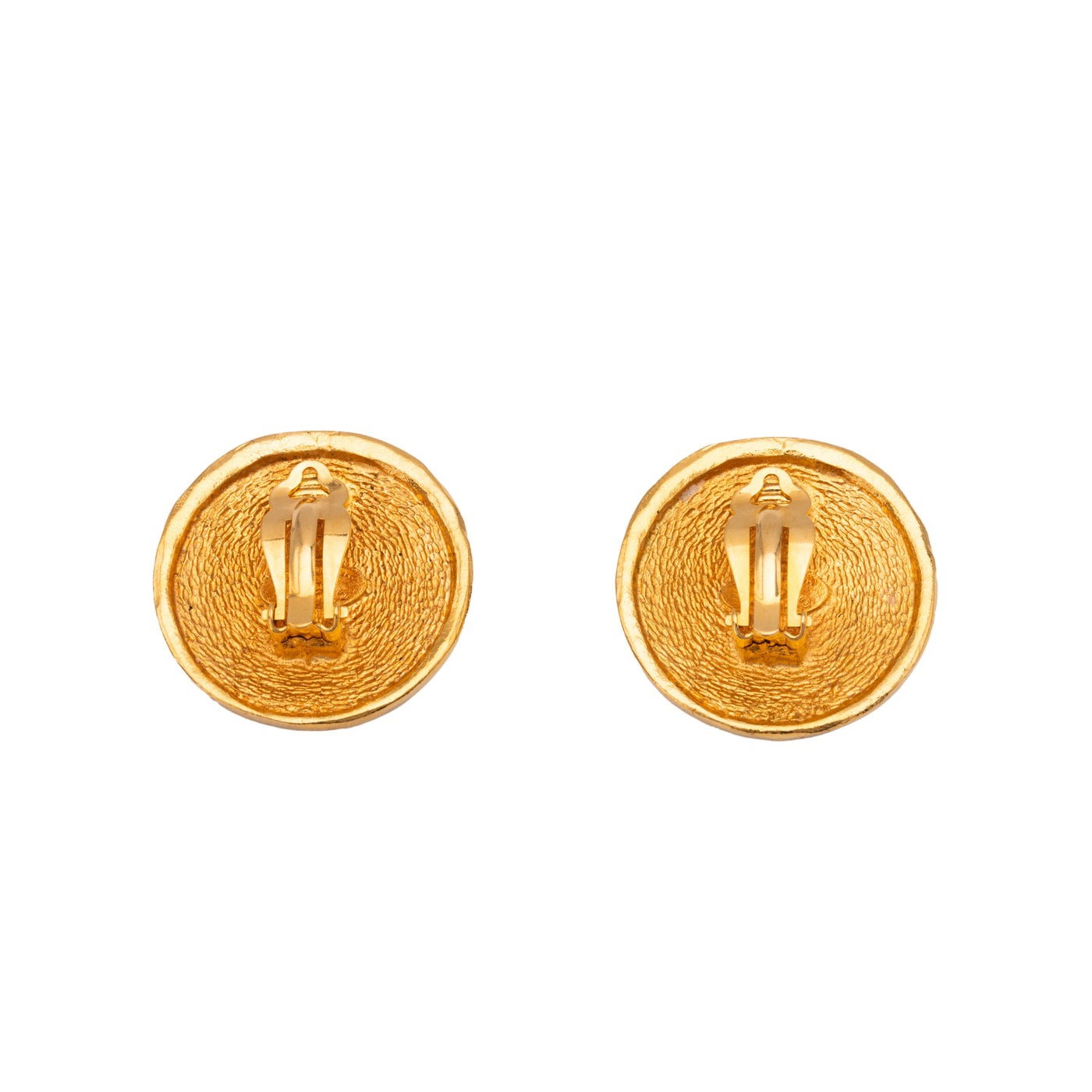 Chanel gold plated clip-on earrings pre-owned