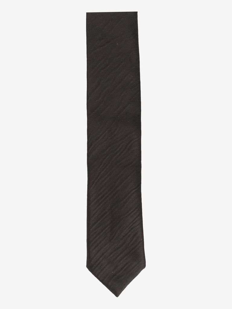 Prada Black Silk and Cotton Textured Tie MU260922.68  Prada 