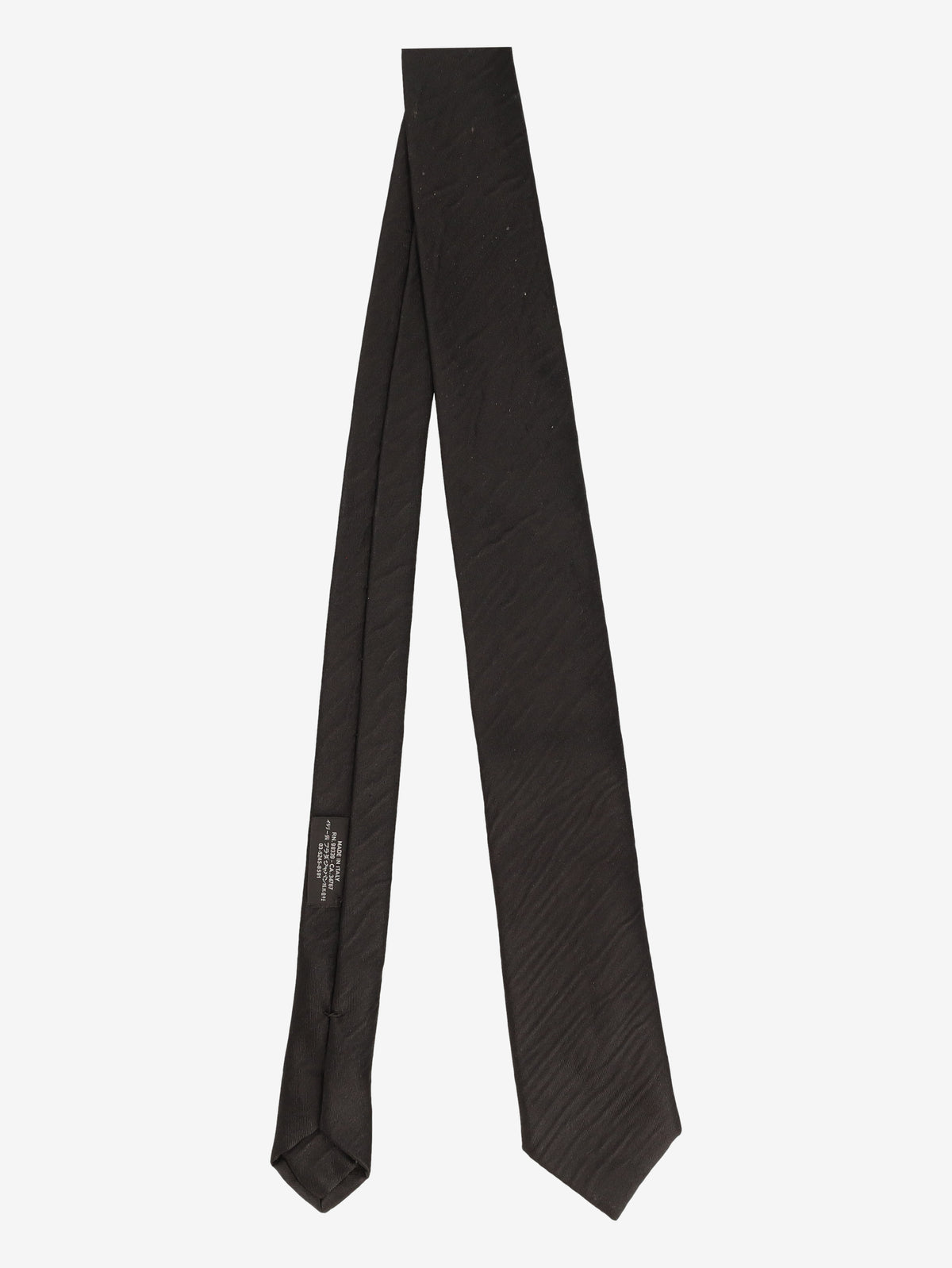 Prada Black Silk and Cotton Textured Tie MU260922.68  Prada 