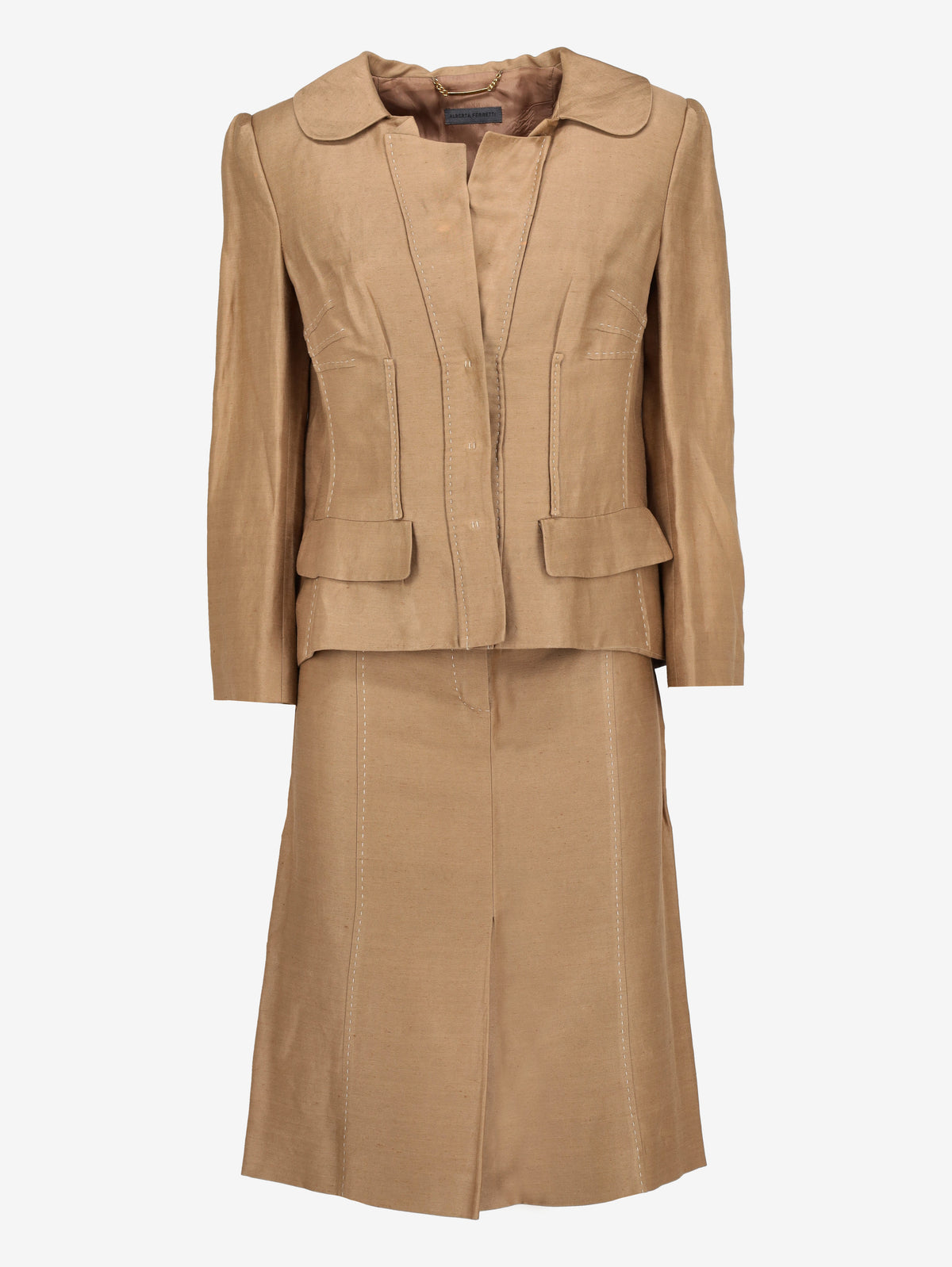 Alberta Ferretti Tailored Suit with Exposed Stitching Detail CVB22.33.2  Alberta Ferretti 