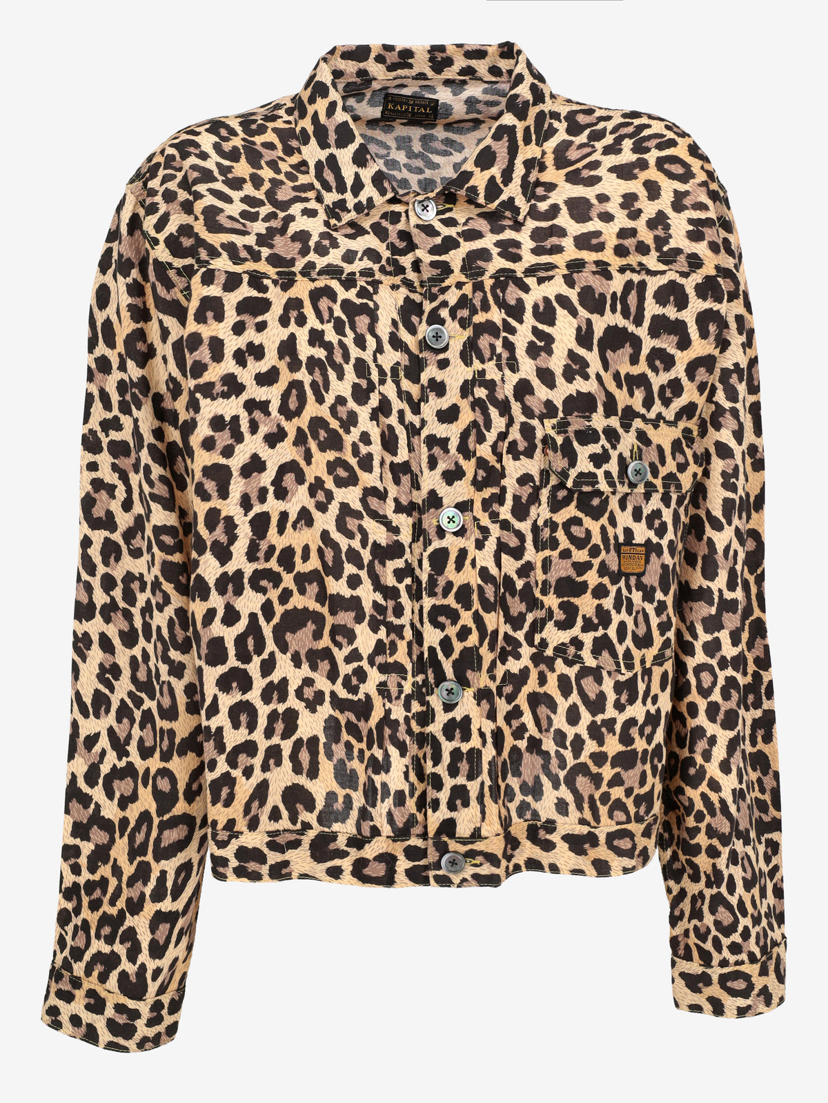 KAPITAL Leopard Print Cotton Shirt MU260922.35  Kapital 
