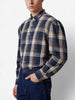 KAPITAL Blue Tartan Puff-Sleeve Cotton Shirt MU260922.36  Kapital 
