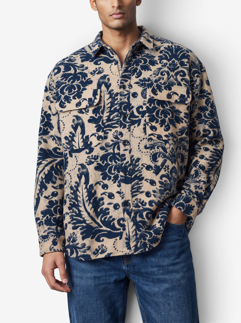 KAPITAL Vintage Baroque Print Cotton Shirt MU260922.52  Kapital 