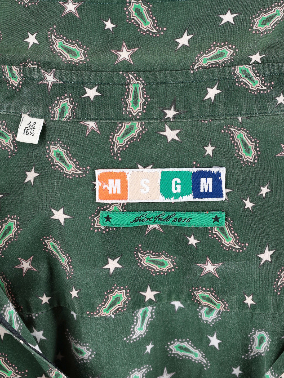 MSGM Fall/Winter 2015 Star Print Cotton Shirt RU21726.45  MSGM 