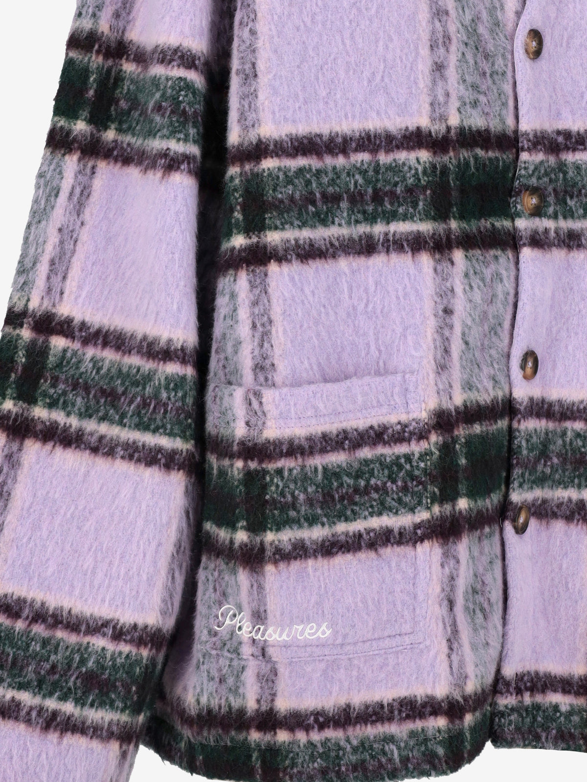 Vintage Lilac Tartan Wool-Blend Cardigan MU260922.60  Pleasures 