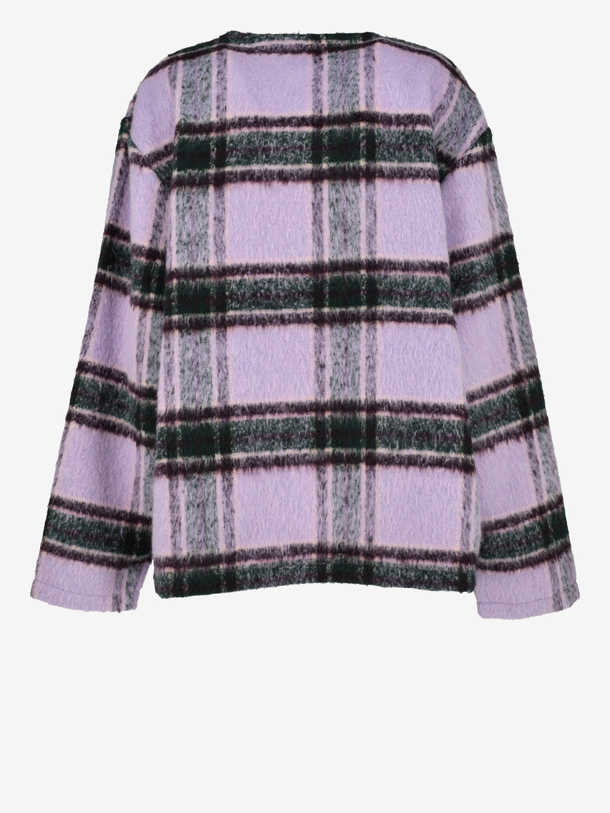 Vintage Lilac Tartan Wool-Blend Cardigan MU260922.60  Pleasures 