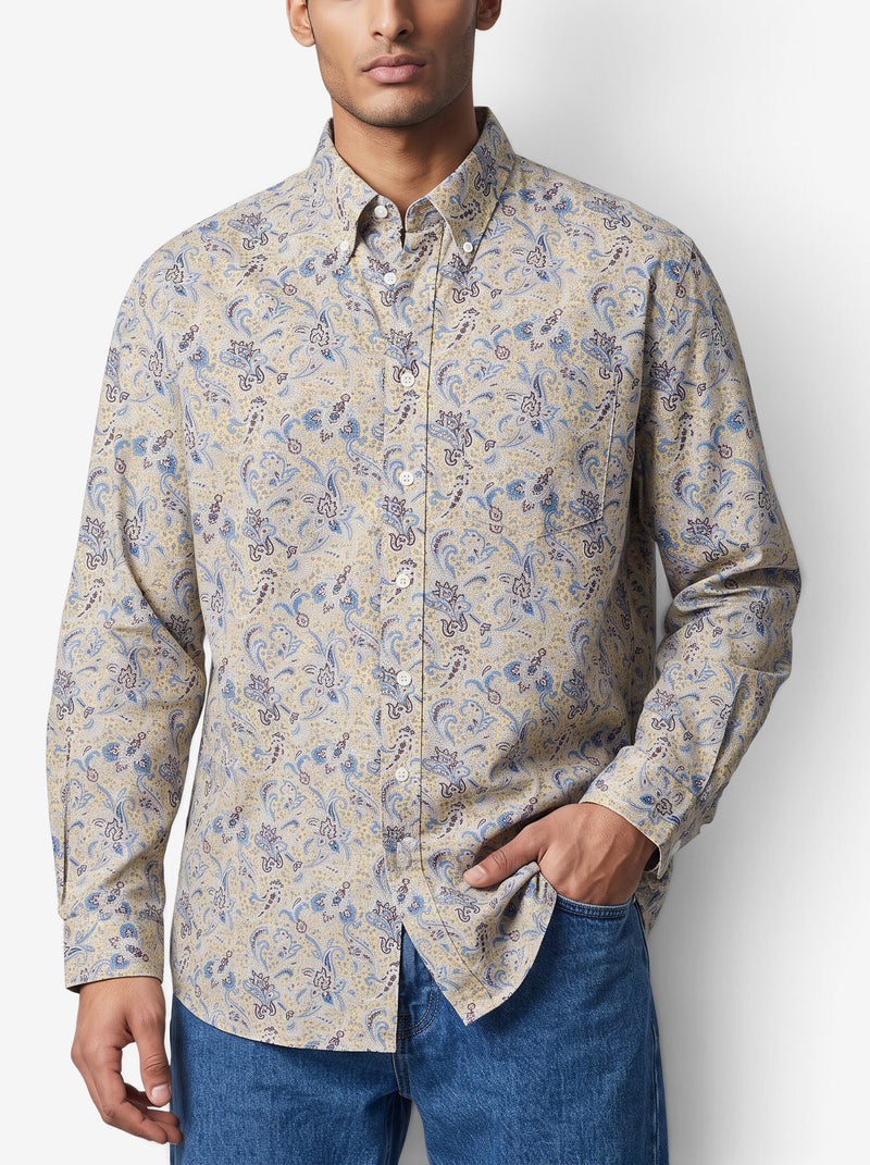 Vintage Tailored Paisley Print Shirt MU260922.43  Vintage 