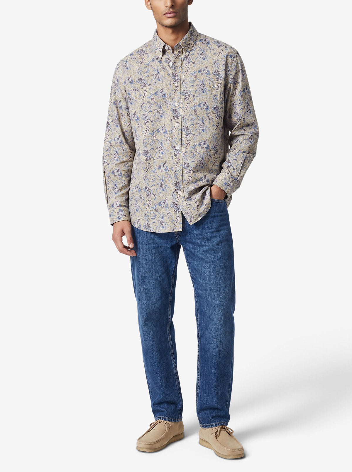 Vintage Tailored Paisley Print Shirt MU260922.43  Vintage 