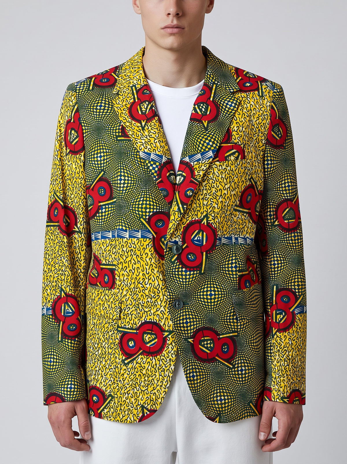 Vintage African-Inspired Printed Blazer RU21726.13  Vintage 