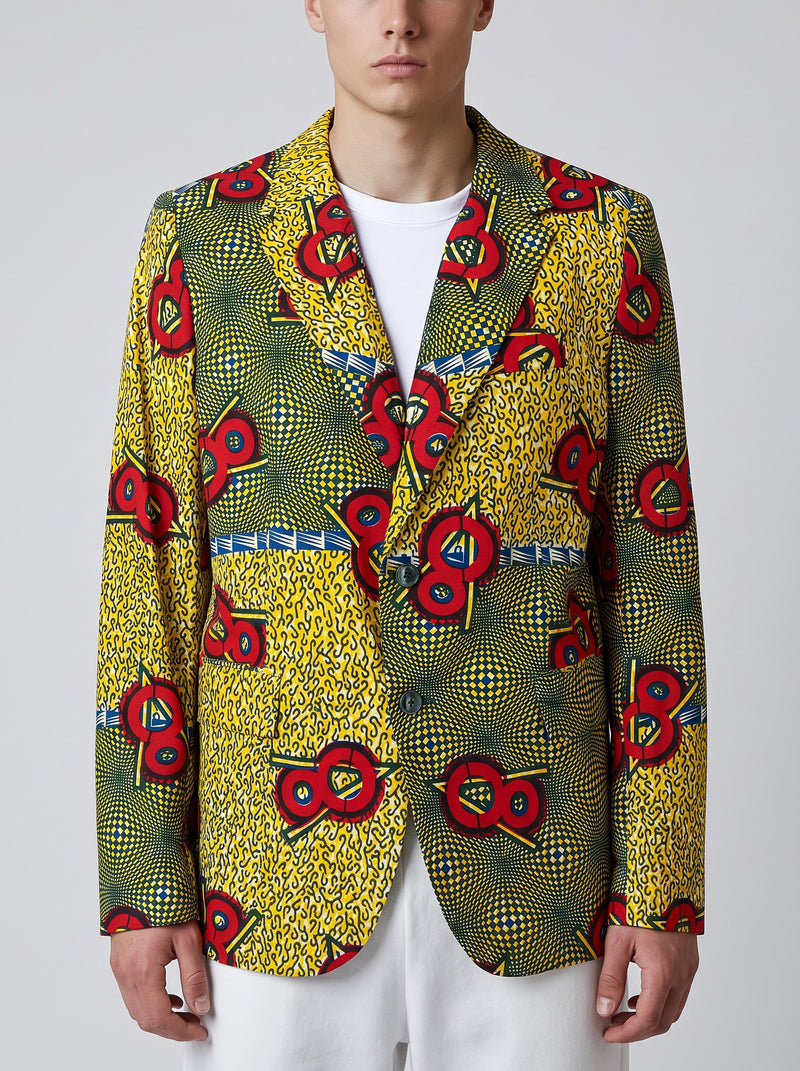 Vintage African-Inspired Printed Blazer RU21726.13  Vintage 