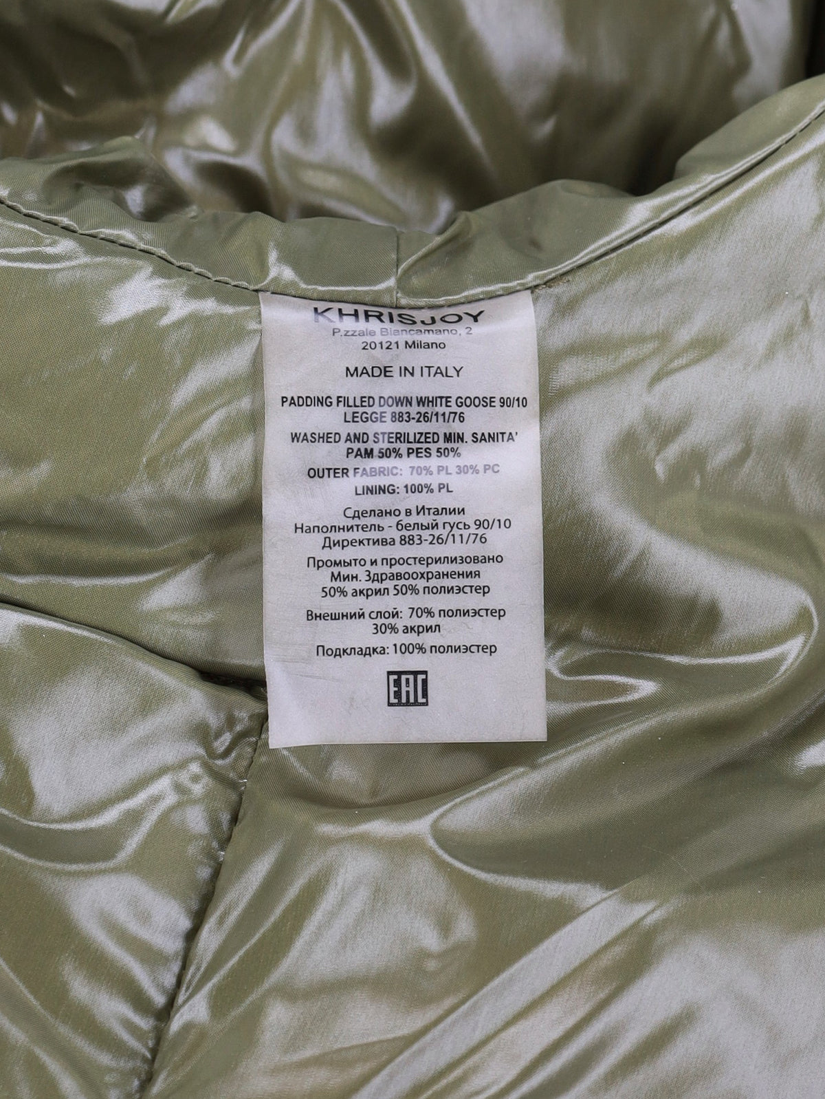 Khrisjoy Oversized Teddy-Trim Puffer Jacket RU21726.54  Vintage 