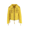 Collection Privée yellow down jacket, fitted style with collar, front pockets, zip fastening pre-owned