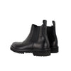 Valentino black leather chelsea boots with V logo embossed pre-owned