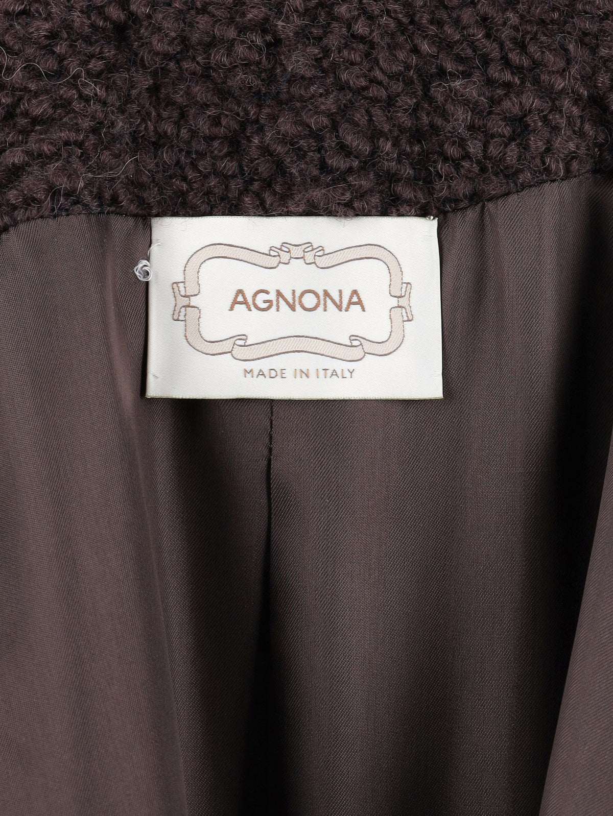 Agnona Coat in Brown Shearling CVM25.14.93  Agnona 