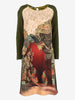 Alberta Ferretti Longsleeve Dress in Wool and Cotton Blend CVM26.6.62  Alberta Ferretti 