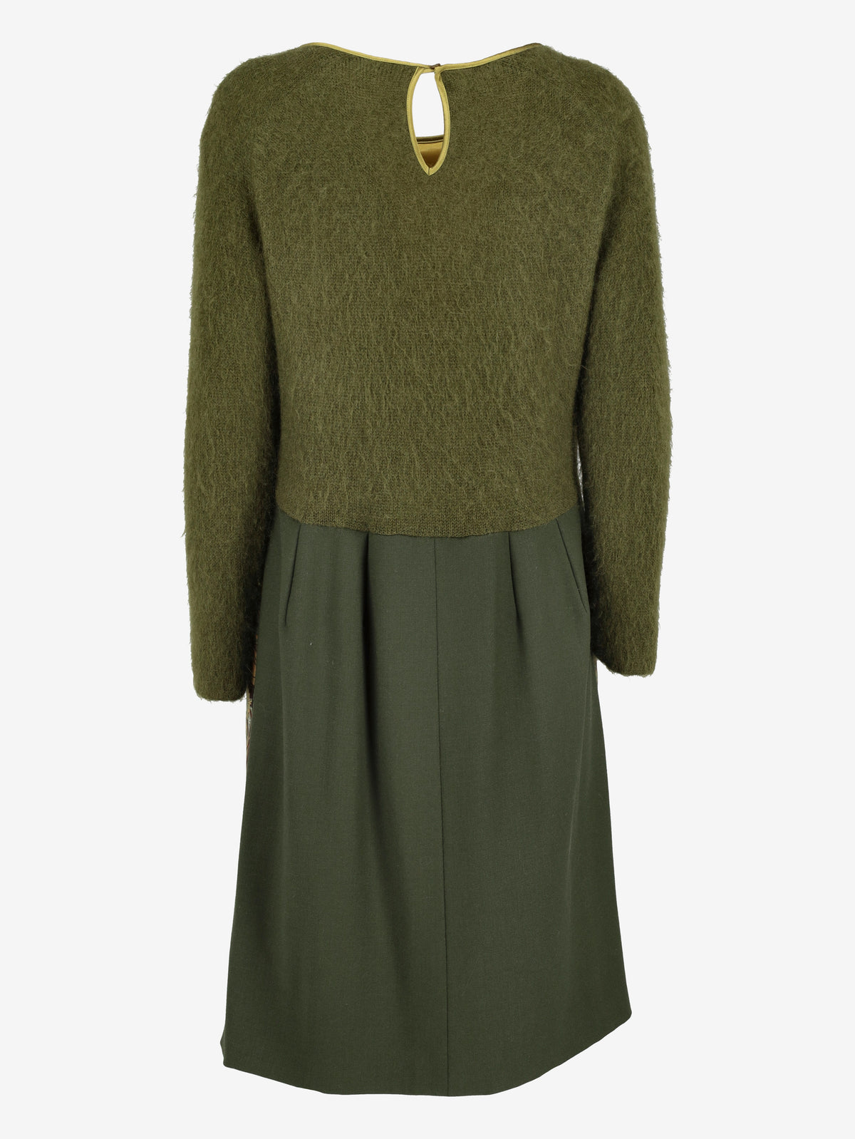 Alberta Ferretti Longsleeve Dress in Wool and Cotton Blend CVM26.6.62  Alberta Ferretti 