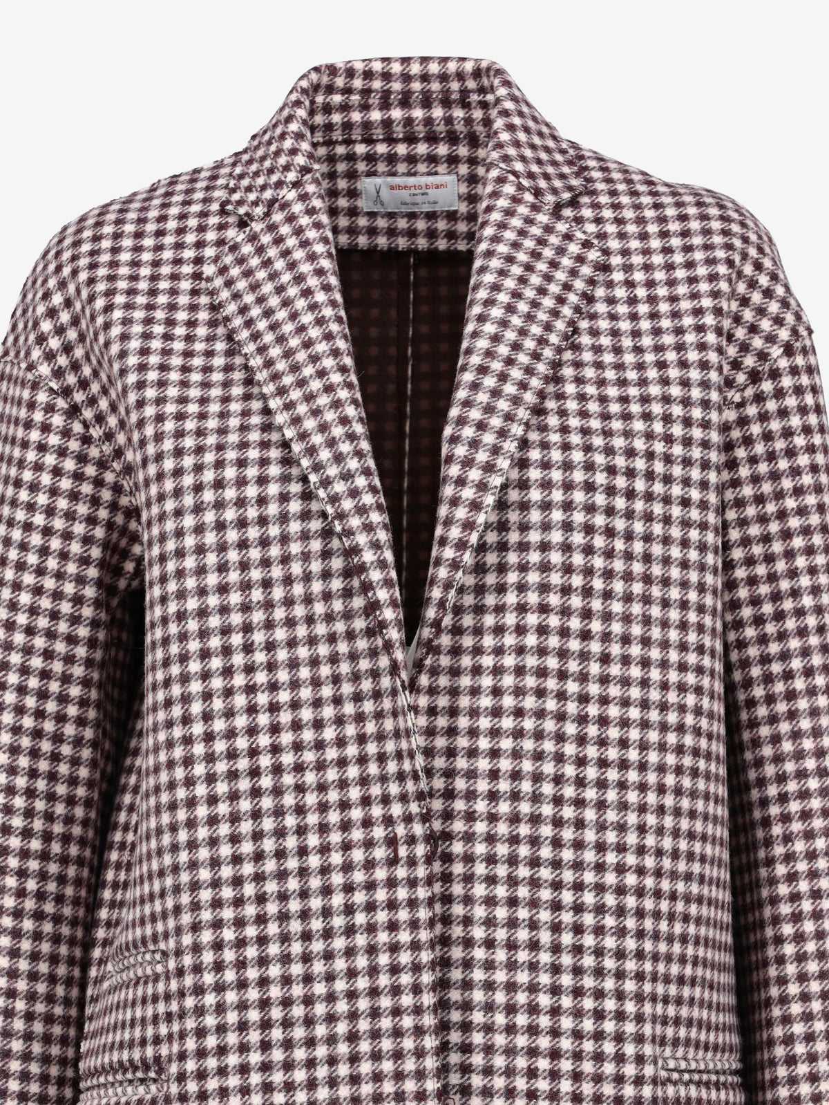 Alberto Biani Checkered Wool Coat CVM26.22.12  Vintage 