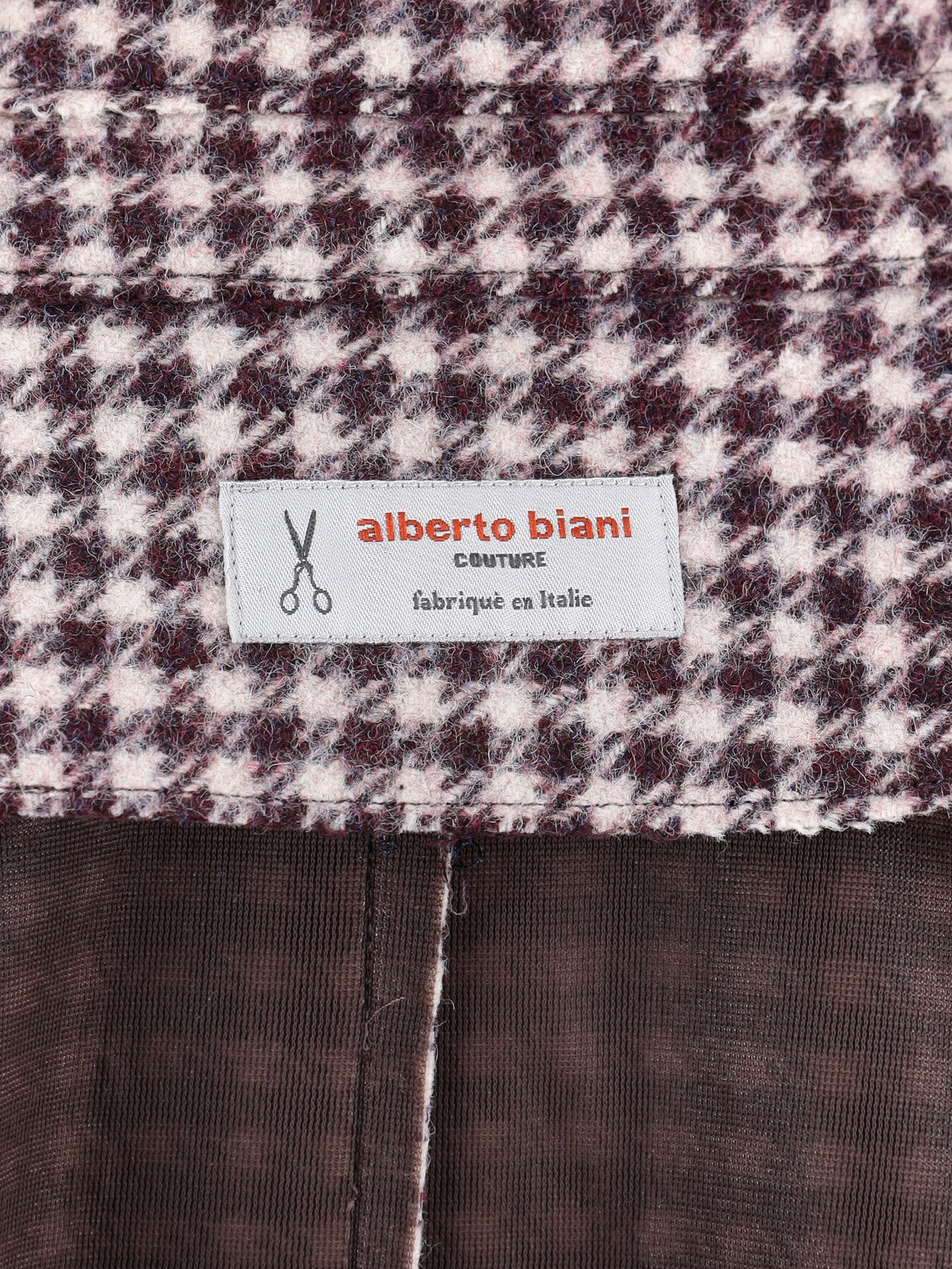 Alberto Biani Checkered Wool Coat CVM26.22.12  Vintage 
