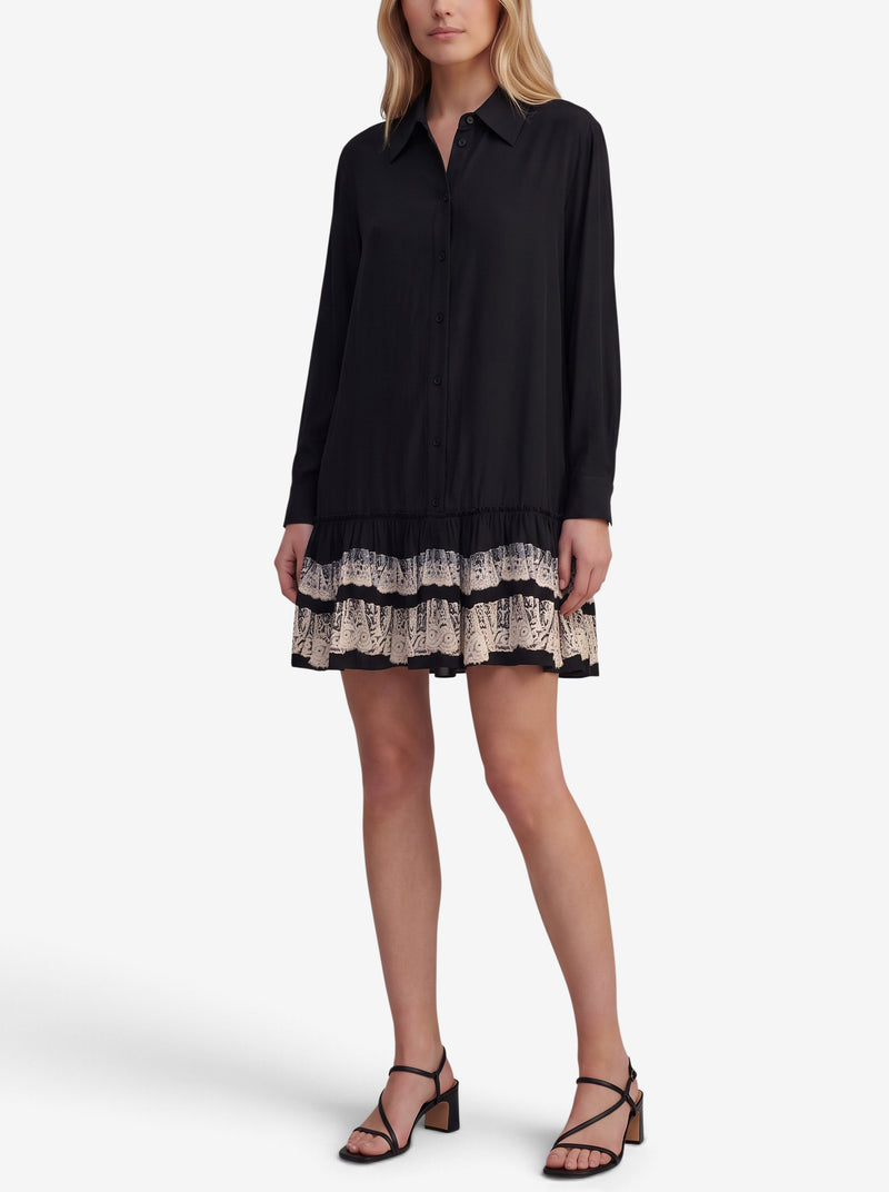Alexander McQueen Shirt Dress with Lace-Effect Skirt W29092026.4  Alexander McQueen 