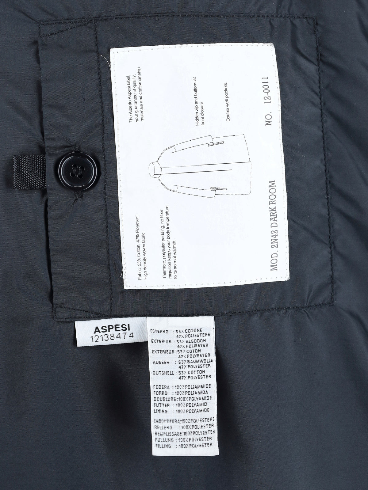 Aspesi Blue Raincoat CVM25.14.189  Aspesi 