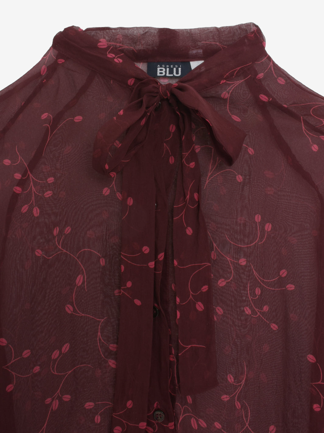 Aspesi Blu Burgundy Transparent Blouse