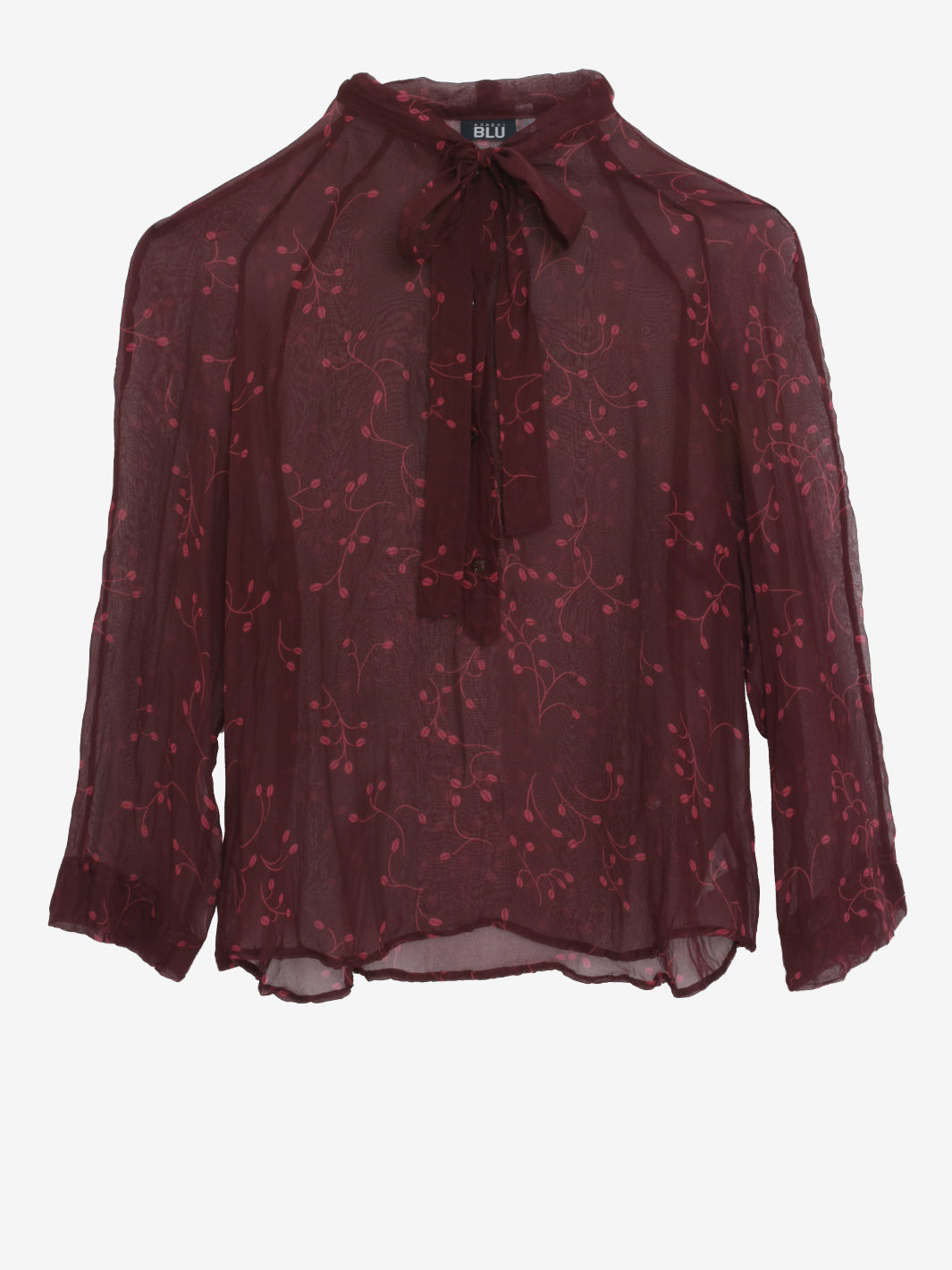 Aspesi Blu Burgundy Transparent Blouse