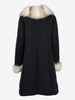 Black Long Parka with Natural Fox Fur Collar CVM26.6.122  Vintage 