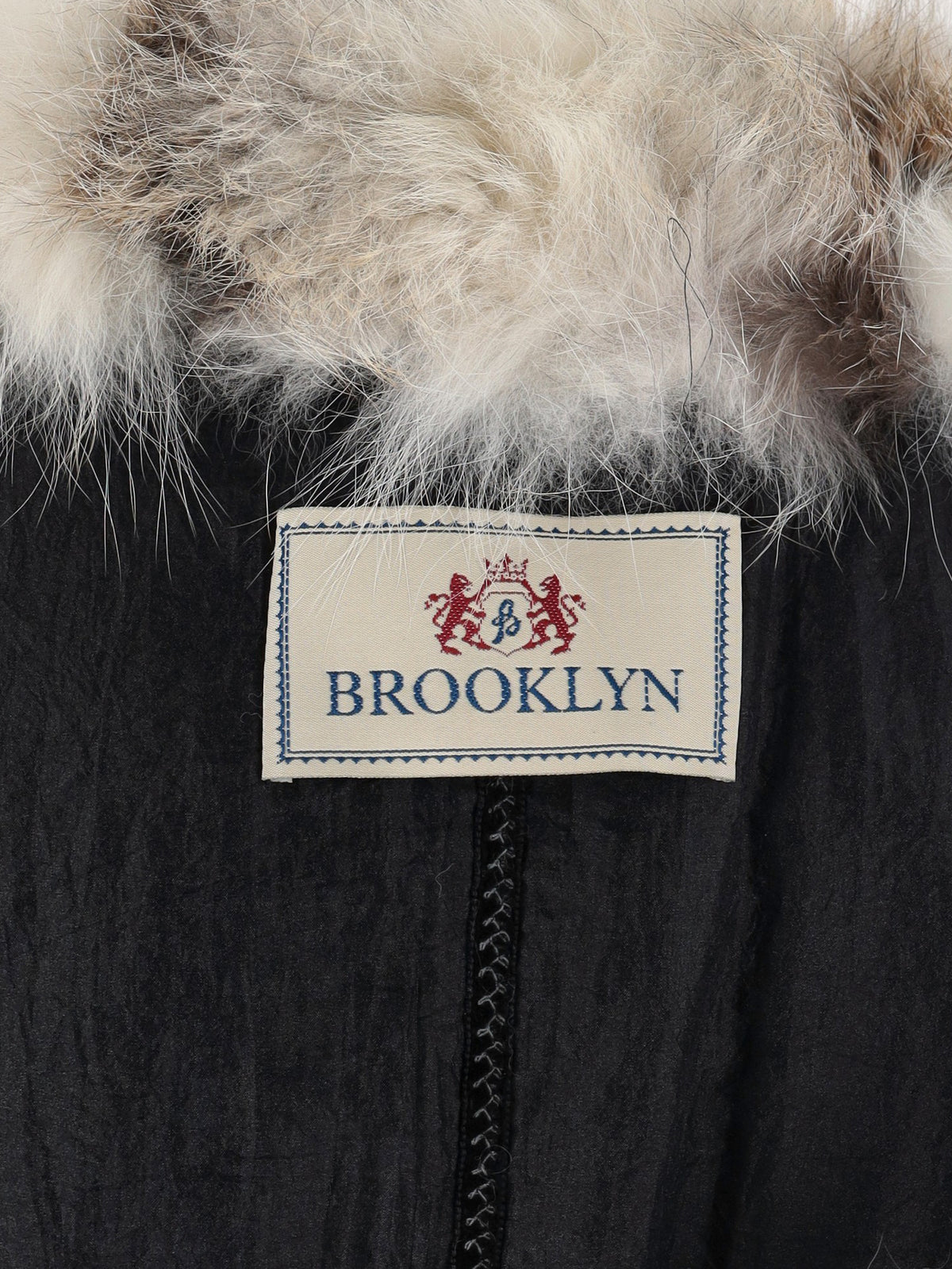 Black Long Parka with Natural Fox Fur Collar CVM26.6.122  Vintage 