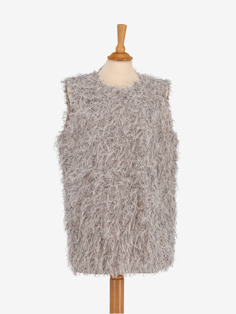 Brunello Cucinelli Lurex Fringe Top WCV241010340  Brunello Cucinelli 