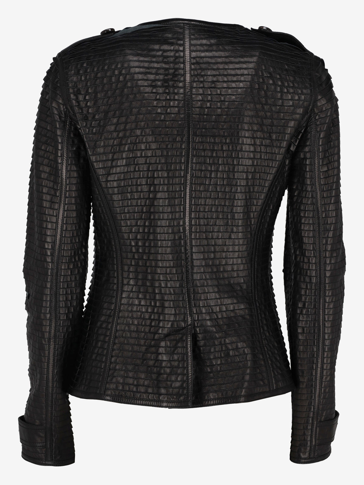 Burberry Leather Jacket with Shoulder Button Detail W7426.13  Burberry 