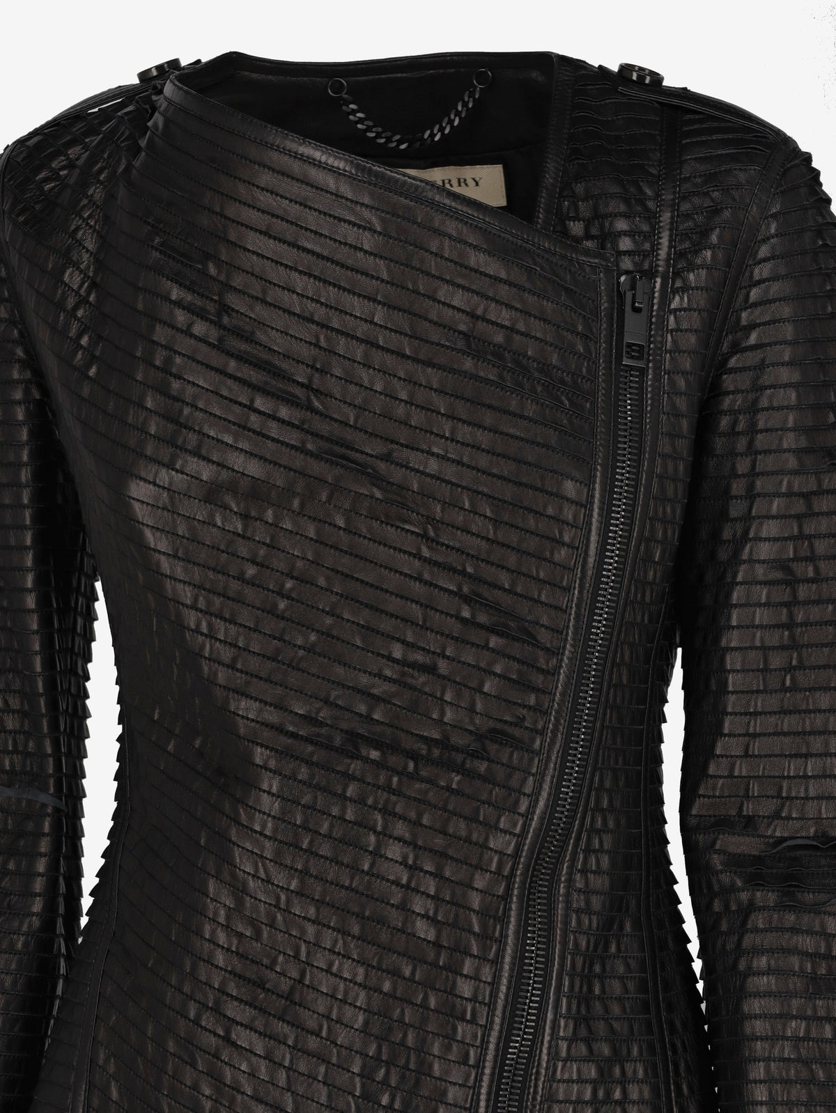 Burberry Leather Jacket with Shoulder Button Detail W7426.13  Burberry 