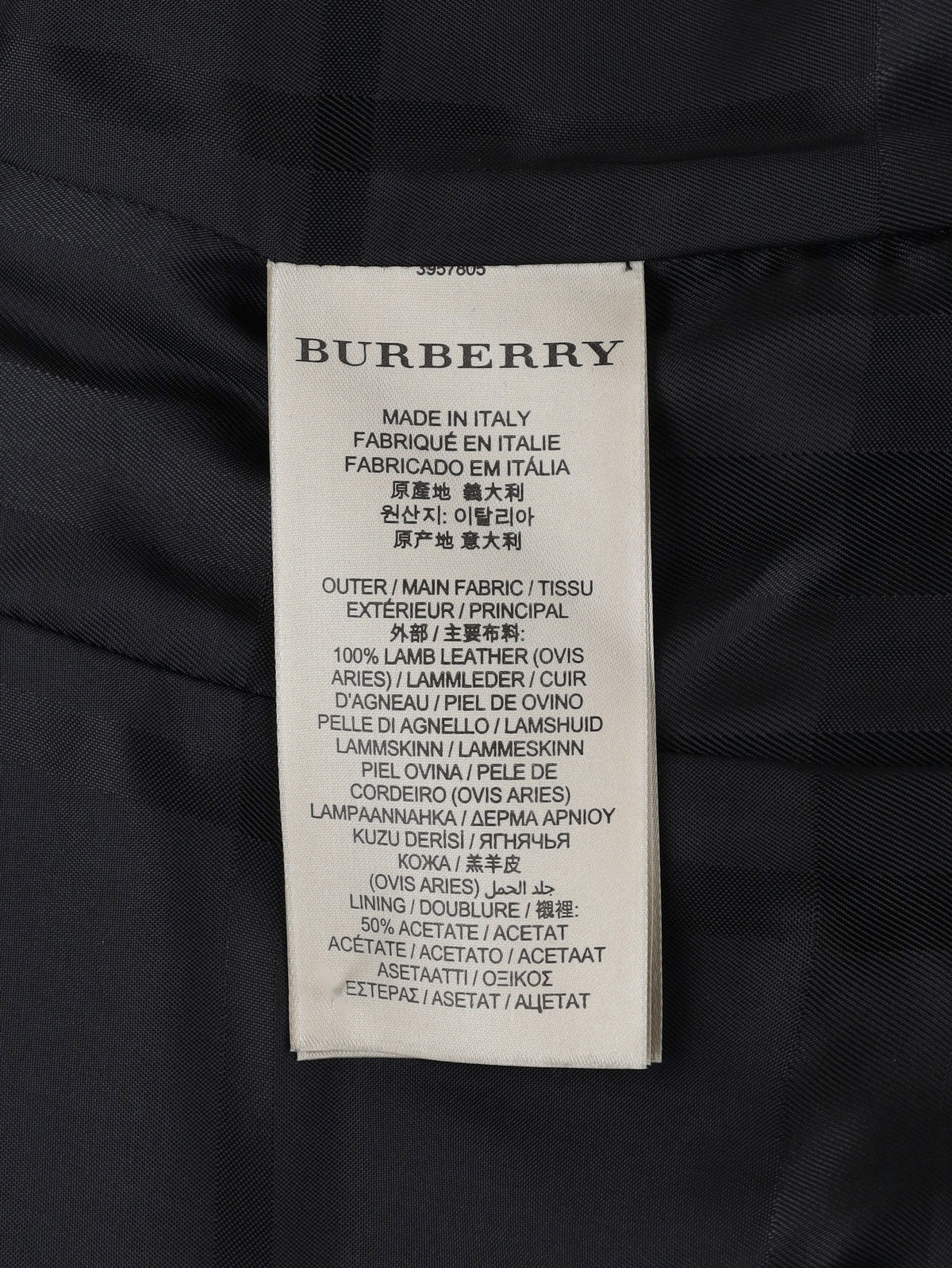 Burberry Leather Jacket with Shoulder Button Detail W7426.13  Burberry 