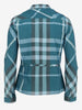 Burberry Blue Check Cotton-Blend Blouse W7926.8  Burberry 