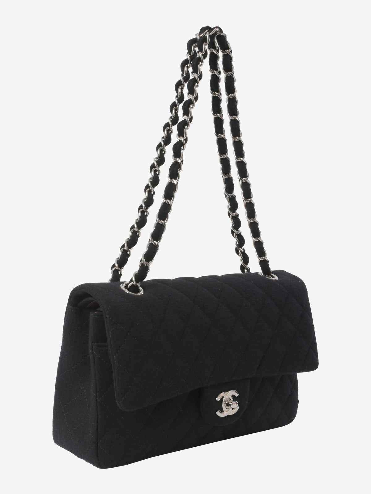 Chanel Timeless Classic Bag In Black Quilted Canvas