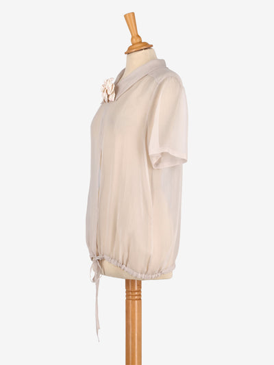 Chanel Silk Shirt With Camelia - 00s