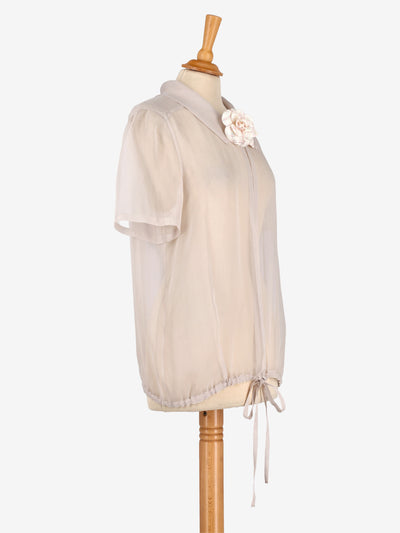 Chanel Silk Shirt With Camelia - 00s