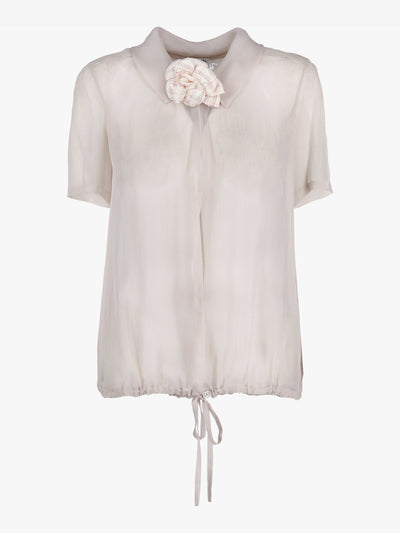 Chanel Silk Shirt With Camelia - 00s