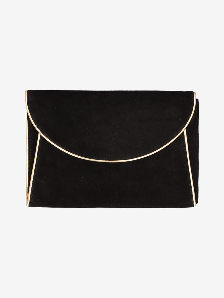 Chloé Black Leather Handbag with Gold-Tone Trim W2926.51  Chloé 